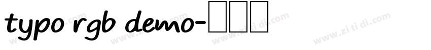 typo rgb demo字体转换